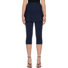 ALAÏA Navy Compact Knit Skirt Leggings