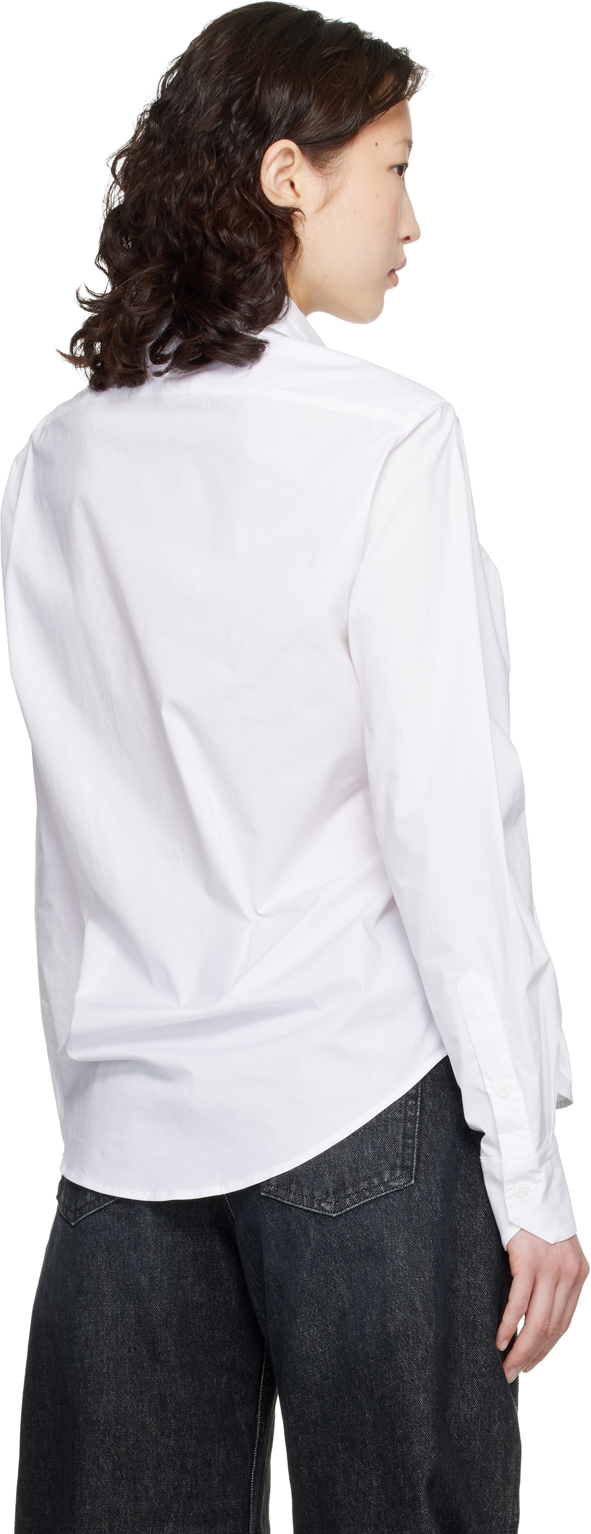 Ottolinger White Twisted-Pleat Tailored Shirt
