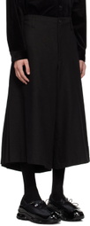 YOHJI YAMAMOTO Black Ox Pleats Half-Pant Shorts