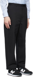 Comme des Garçons Homme Black Cotton Weather Trousers