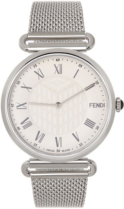 Photo: Fendi Silver & White Palazzo Watch