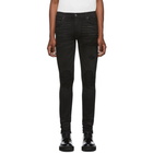 Amiri Black Tonal Patch Jeans