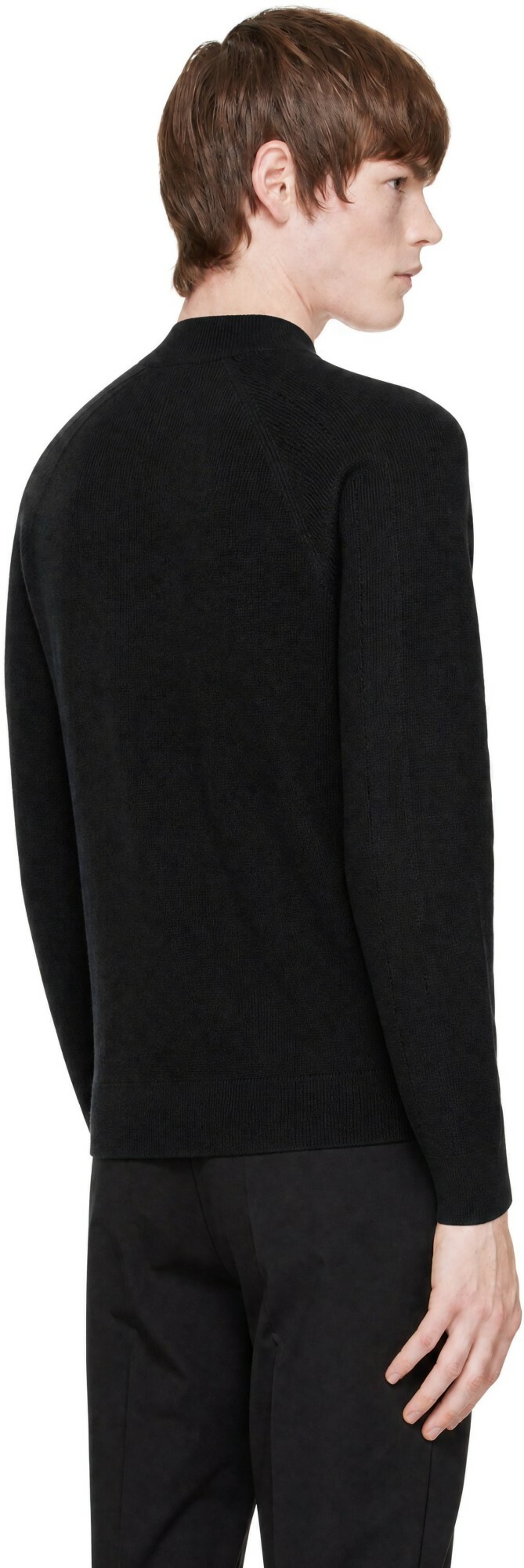 Veilance Black Conic Wool Midlayer Sweater