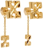 Off-White Gold Double Arrow Earrings
