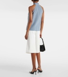 Nili Lotan Zelie halterneck silk top