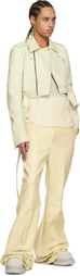 Rick Owens Beige Hollywood Dirt Bolan Leather Trousers