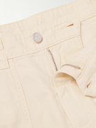 Drake's - Tapered Herringbone Cotton and Linen-Blend Twill Trousers - Neutrals