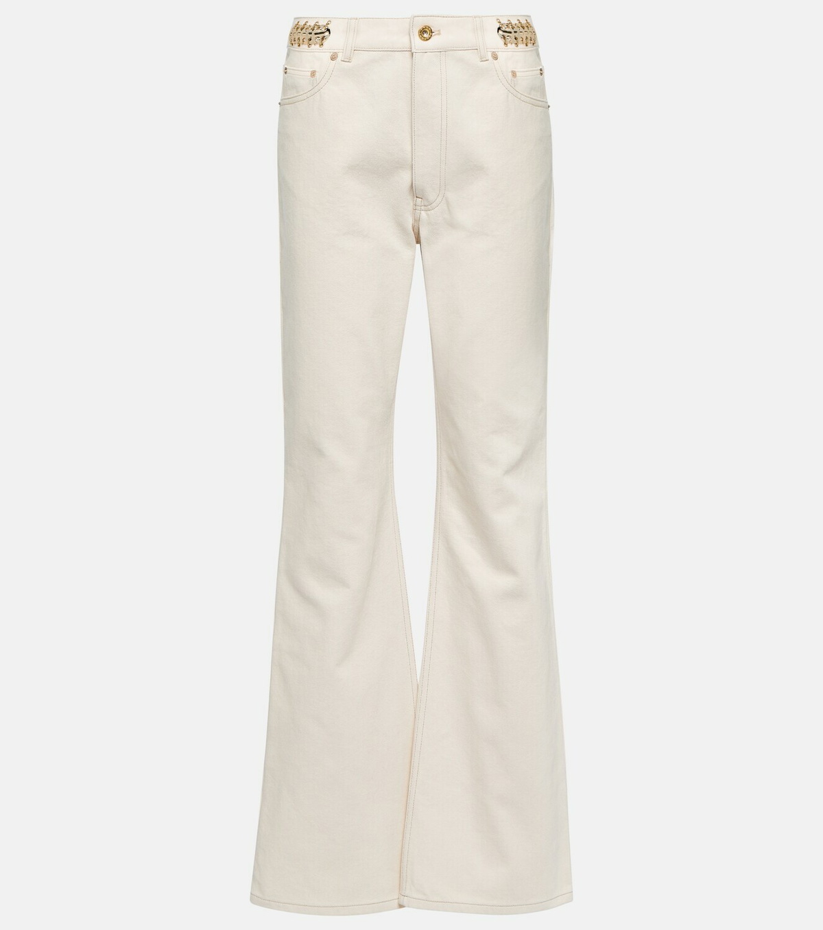 Paco Rabanne Embellished high-rise flared jeans Paco Rabanne