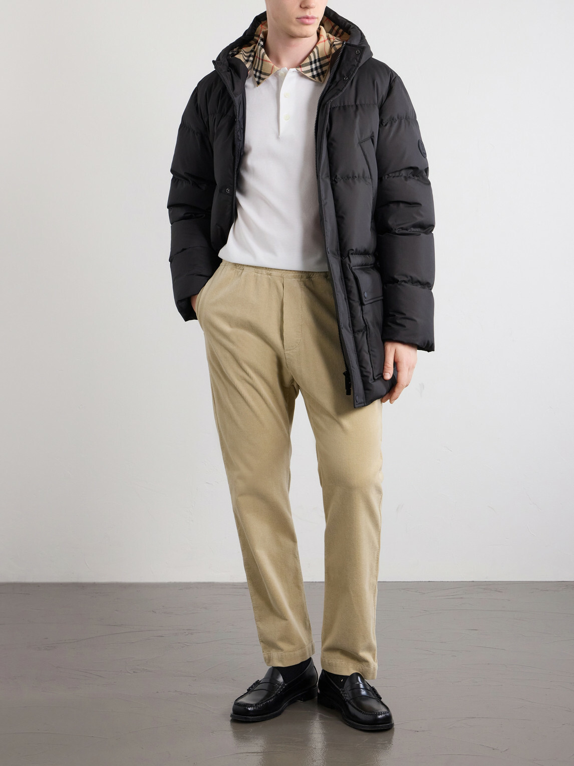 Burberry - Hooded Wool-Trimmed Quilted Shell Down Jacket - Black