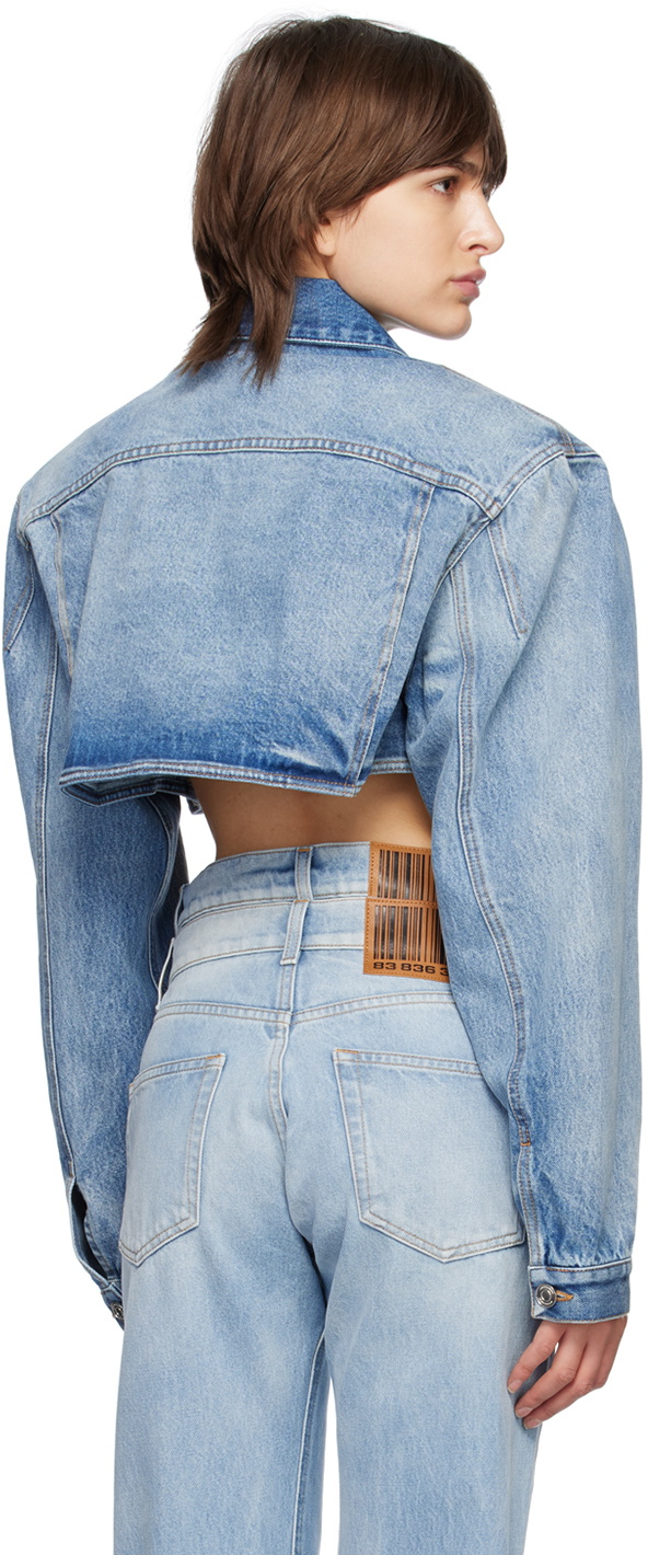 VTMNTS Blue Cropped Denim Jacket