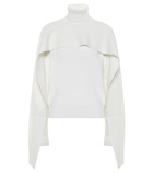 Givenchy - Cotton and wool cape sweater