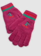 BOBO CHOSES Cherry Embroidered Knit Gloves