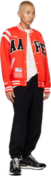 AAPE by A Bathing Ape Red Patch Bomber Jacket