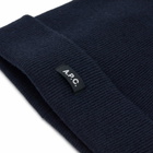 A.P.C. Men's Autumn Beanie in Dark Navy 