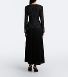 Simkhai Claudina pleated tweed lamé blazer dress