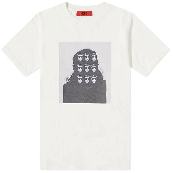 Photo: 424 Men's Guillermo Repeat T-Shirt in White