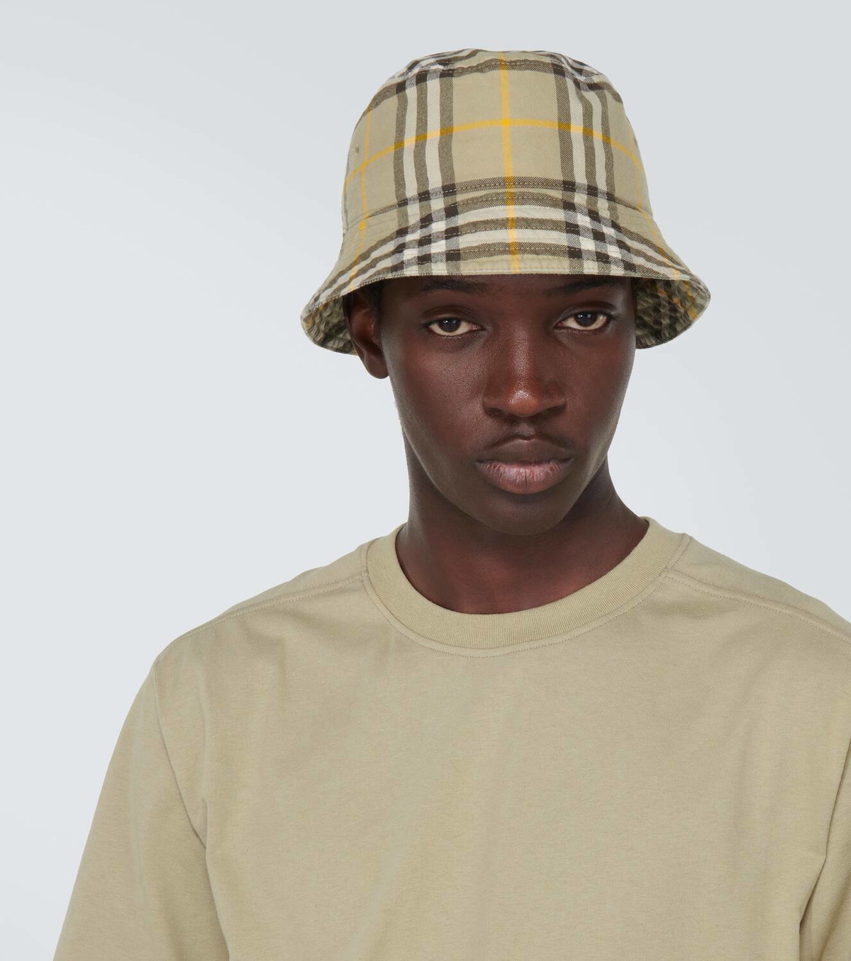 BURBERRY Heavy Cotton Check Bucket Hat Burberry EKD Check Bucket Hat | Neiman Marcus main image 4