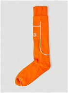 Logo Intarsia Socks in Orange
