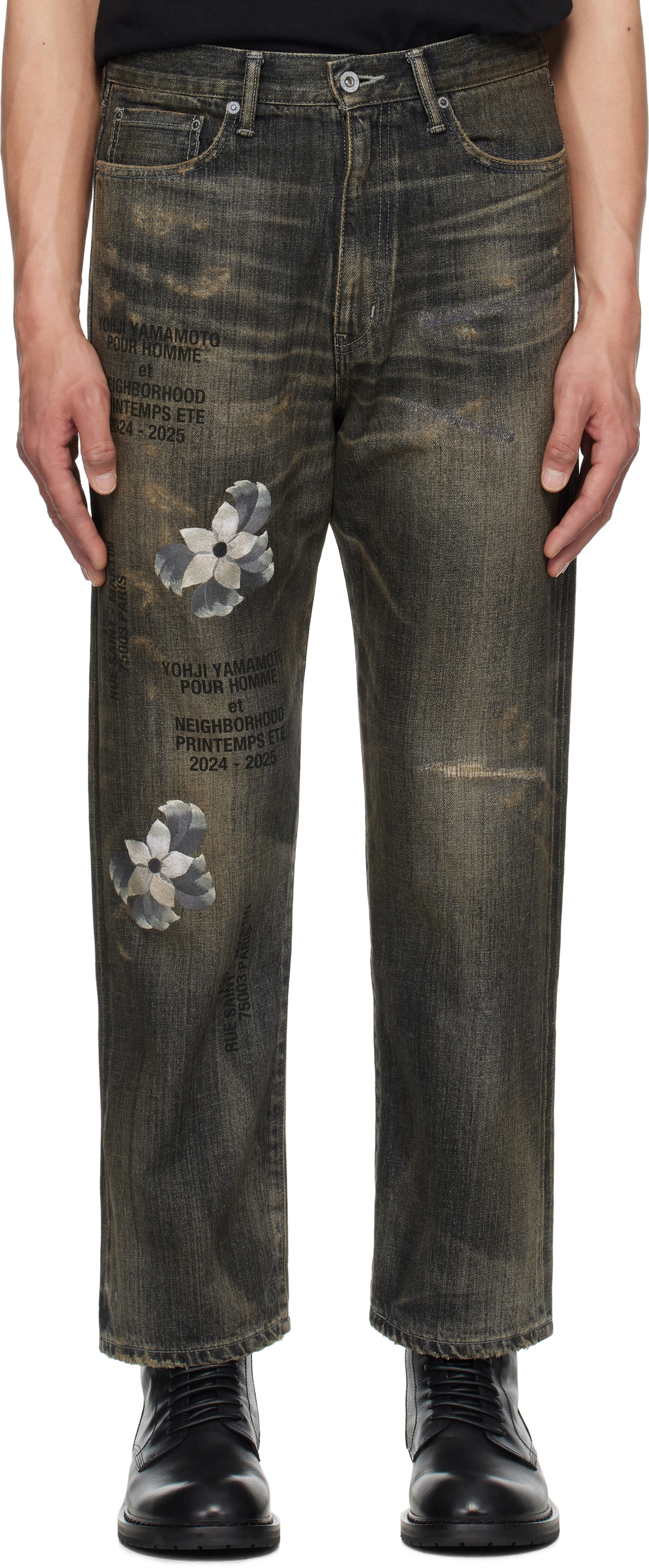 YOHJI YAMAMOTO Black NEIGHBORHOOD Edition Basic Jeans