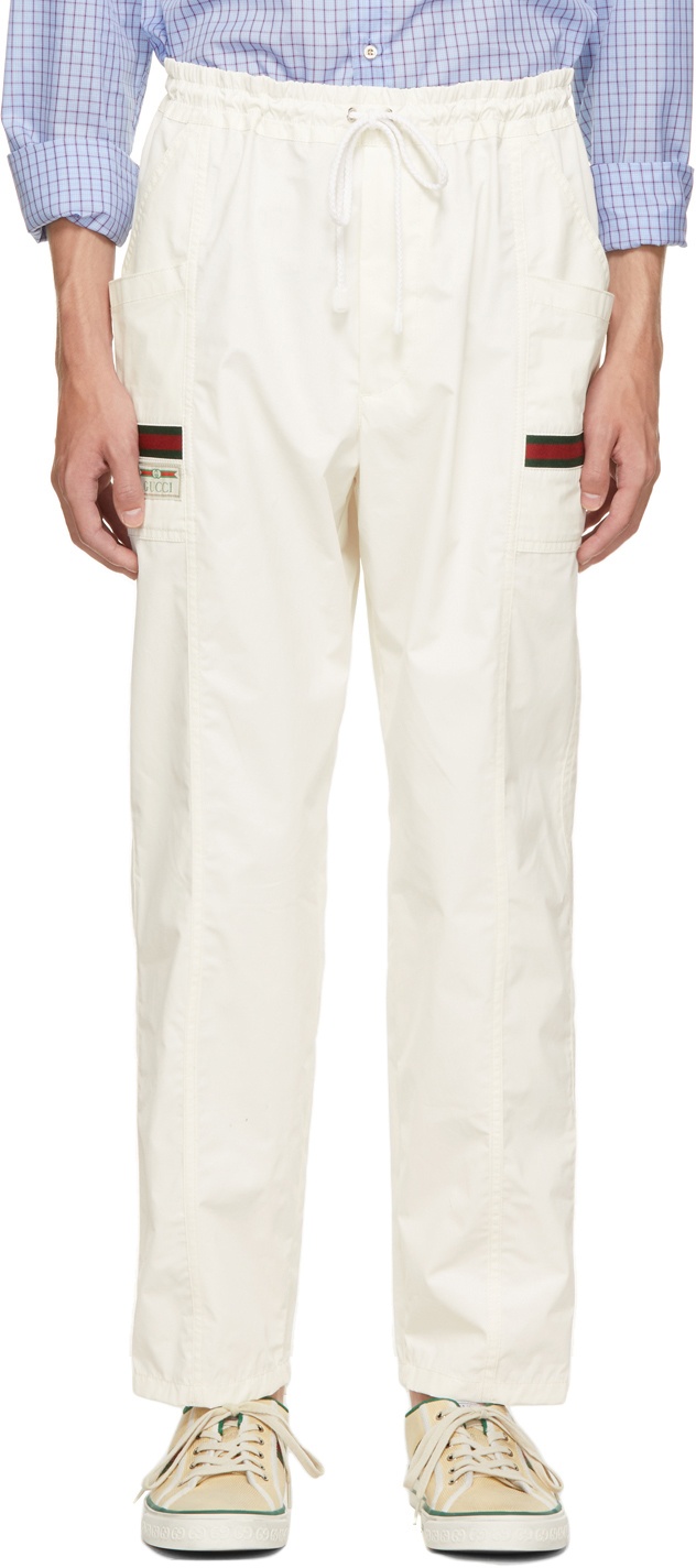 Gucci Off-White Canvas Cargo Pants Gucci