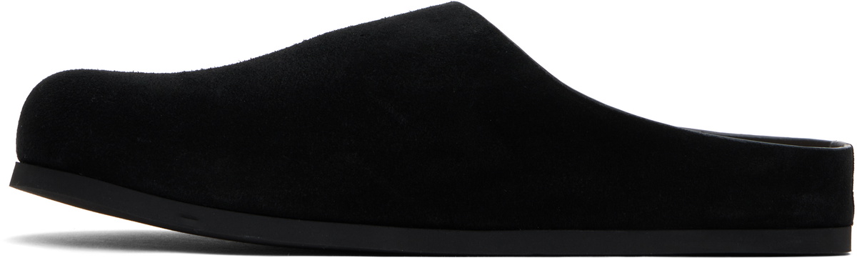 Common Projects Black Suede Clog Loafers