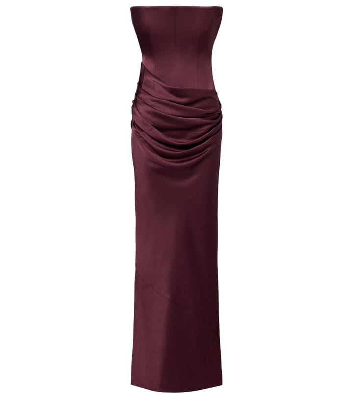 Photo: Alex Perry Draped crêpe satin corset gown