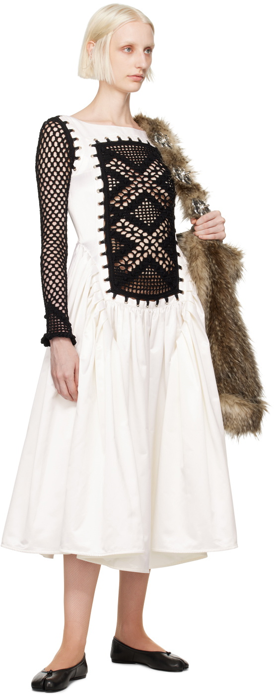 Chopova Lowena White Careen Midi Dress