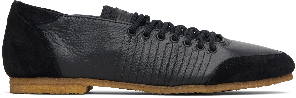 Stefan Cooke Black Elastic Biker Oxfords Stefan Cooke