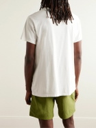 Pasadena Leisure Club - Athletic Dept. Logo-Print Garment-Dyed Cotton-Jersey T-Shirt - White