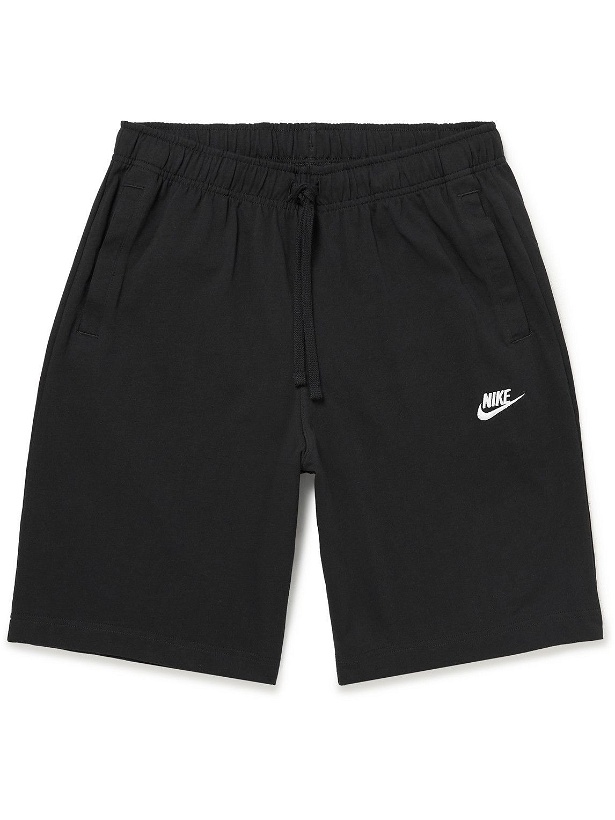 Photo: Nike - Sportswear Club Cotton-Jersey Drawstring Shorts - Black