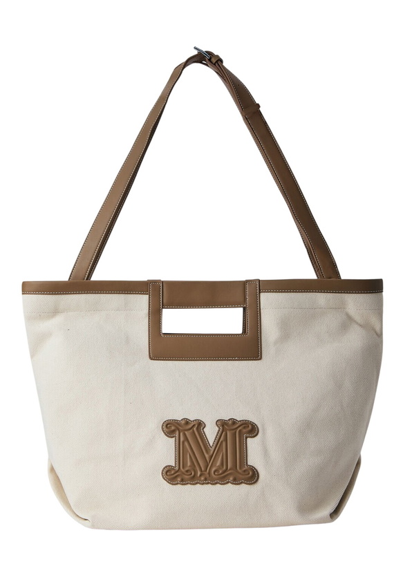 Photo: Max Mara Canvas Tote with Leather Accents