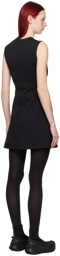Moncler Black Half-Zip Minidress