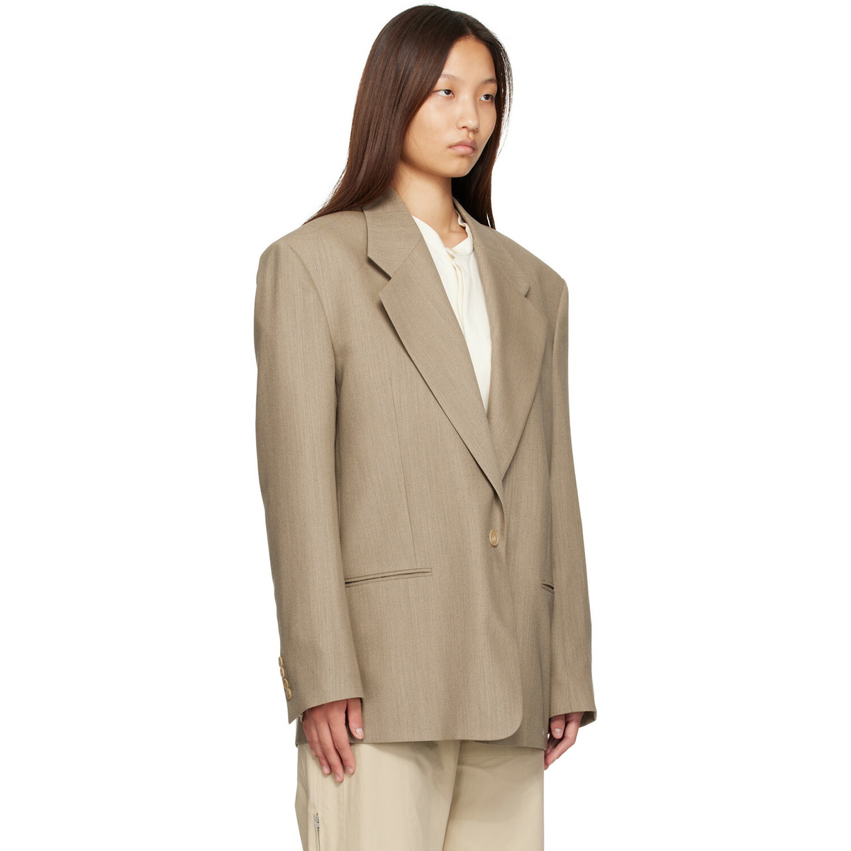 Calvin Klein Collection Beige Avery Blazer