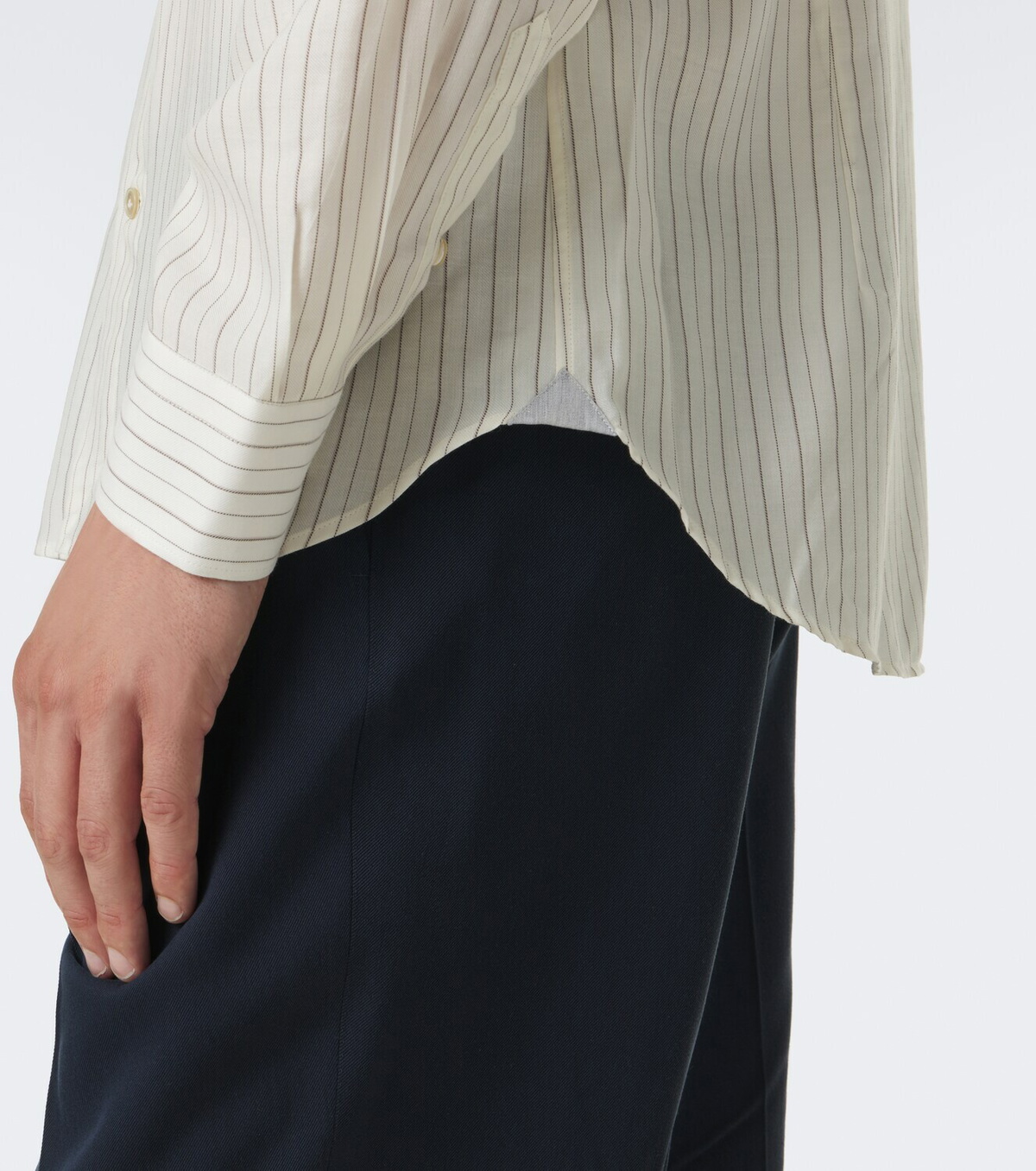 Eleventy Striped twill shirt
