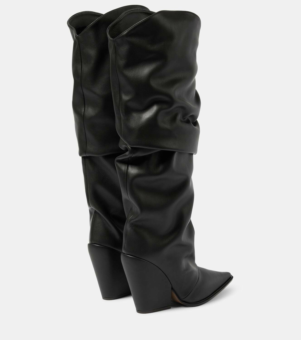 Alexandre Vauthier Faux leather knee-high boots