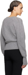 Recto Gray Wrap Cardigan