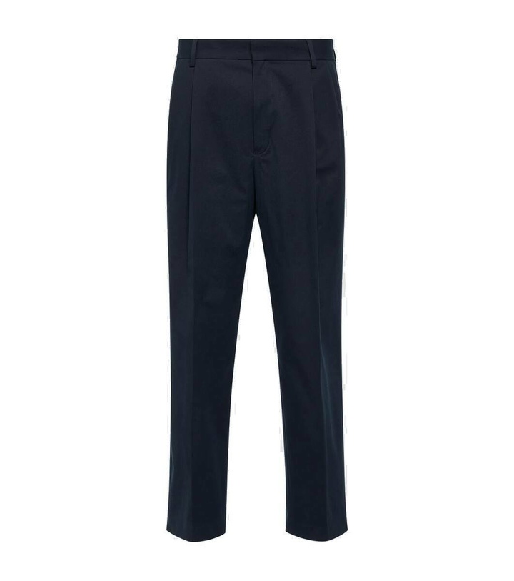 Photo: Dries Van Noten Pleated cotton-blend straight pants