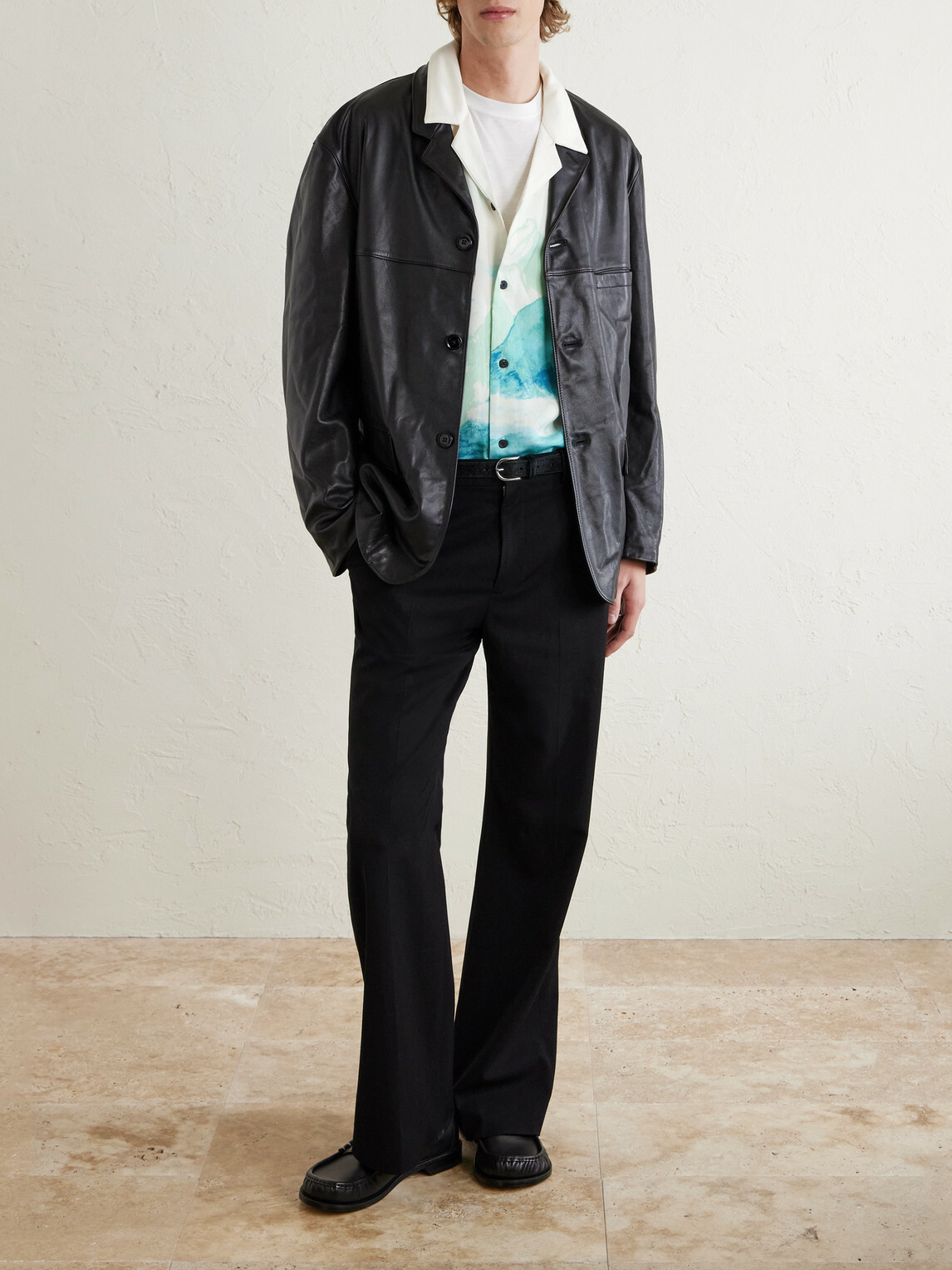 MANAAKI - Paradise Camp-Collar Printed Lyocell Shirt - Blue