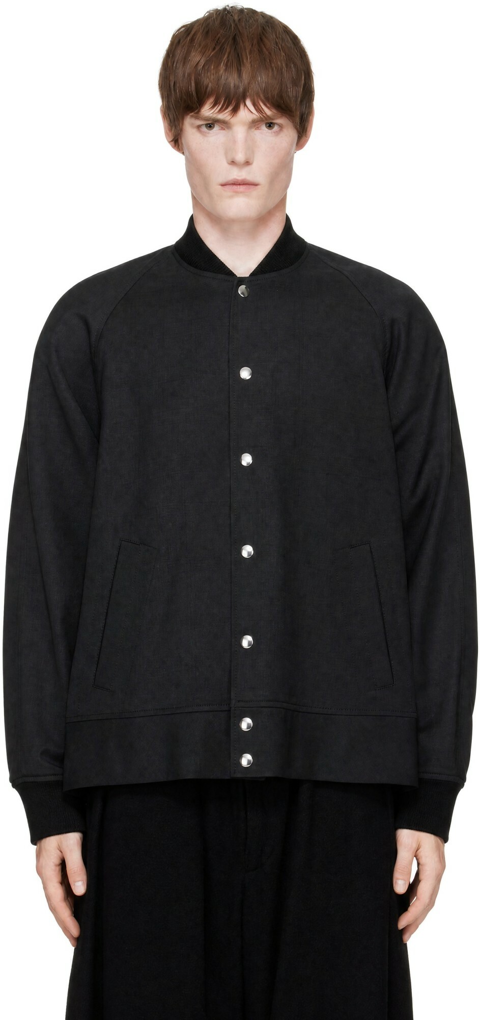 Black Comme des Garçons Black Glen Check Bomber Jacket