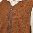 Foret Men's Aura Sherpa Fleece Vest in Brown