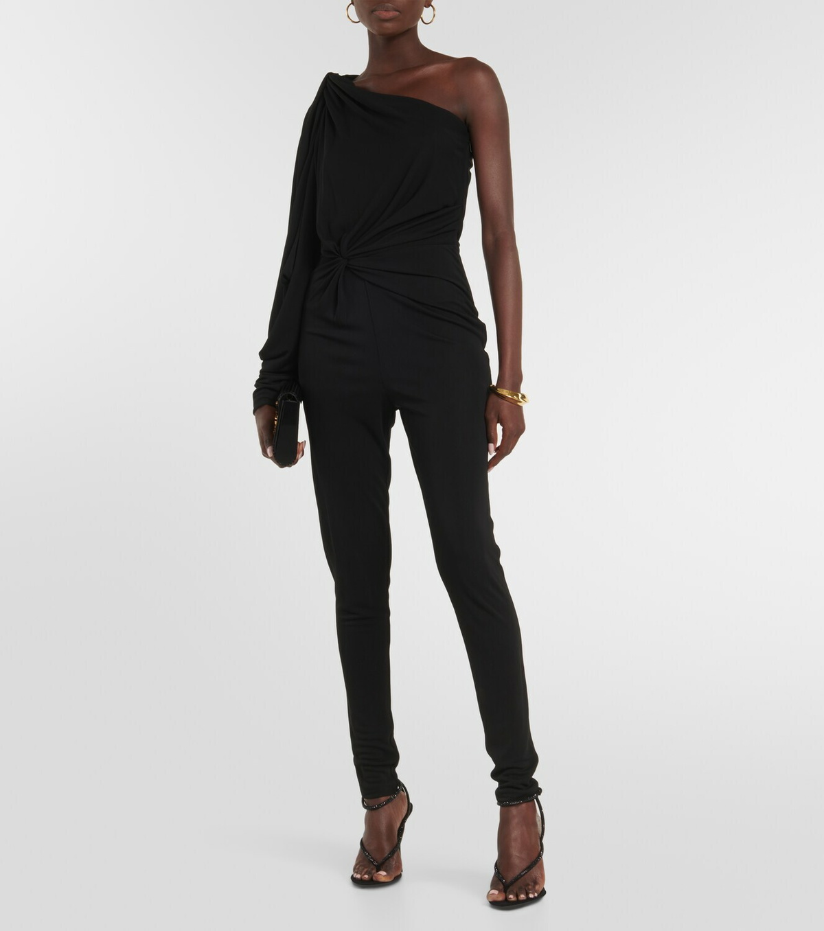 Saint Laurent Nadja embellished suede sandals Saint Laurent