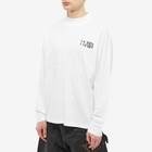 Maison Margiela Men's Number Logo Mock Neck Long Sleeve T-Shirt in Off White