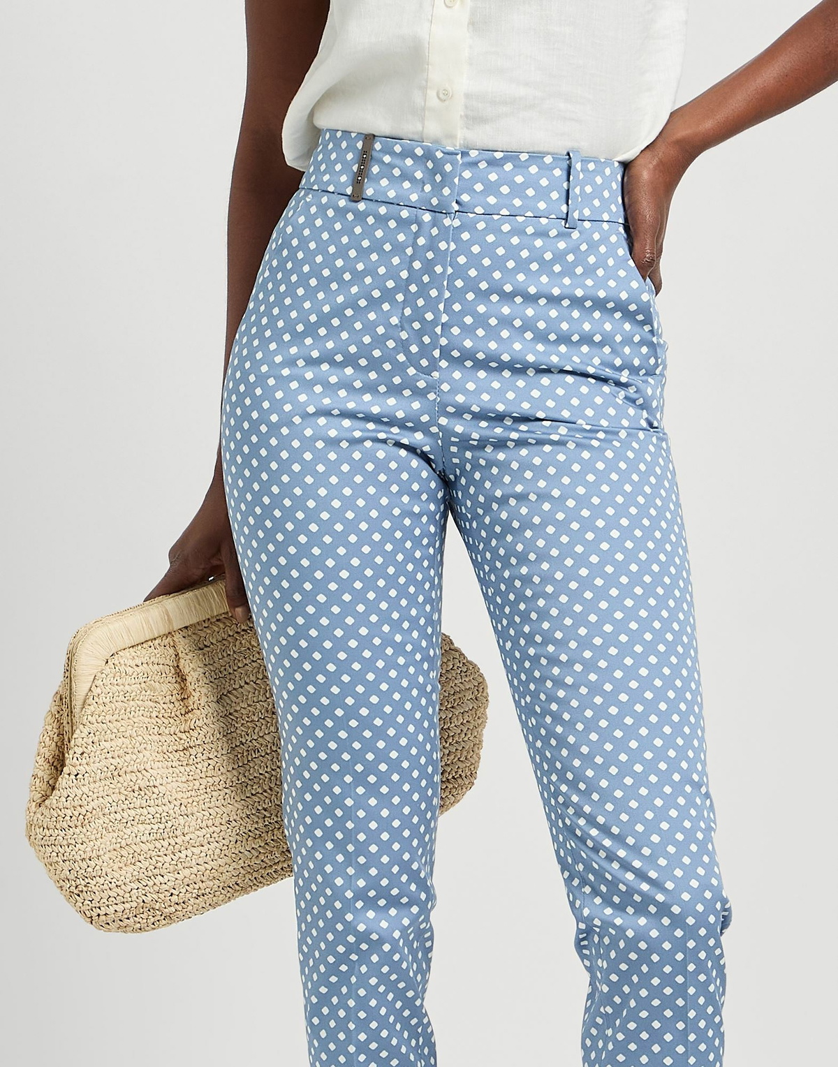 Peserico Womens Pants Pastel in Blue