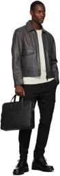 Boss Black Blouson-Style Lambskin Jacket