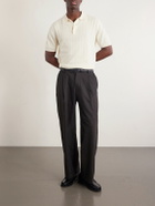 Hartford - Pointelle-Knit Cotton Polo Shirt - Neutrals