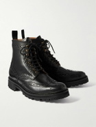 Grenson - Fred Leather Brogue Boots - Black