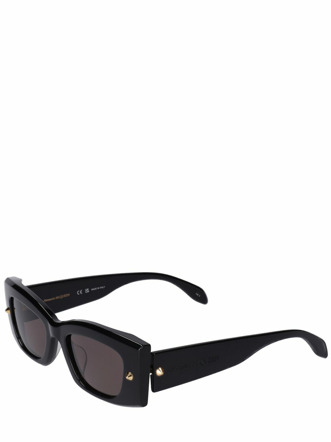 Alexander McQueen Black Acetate Sunglasses