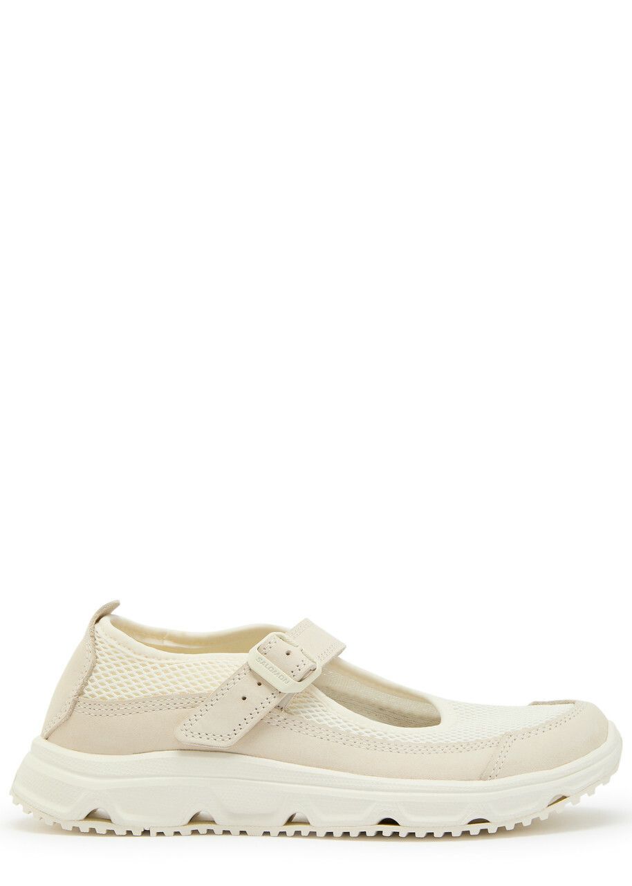 Salomon RX Marie-jeanne Mesh and Nubuck Sneakers Cream