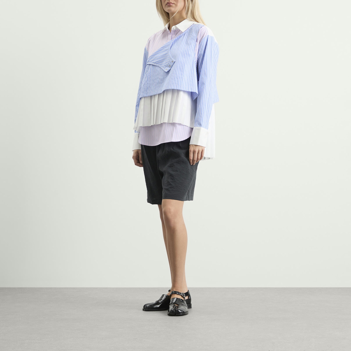 STEL Women's layered shirt in Pink/Blue Stp