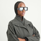 Loewe Eyewear Paula's Ibiza Mask Sunglasses in Black/Silver 